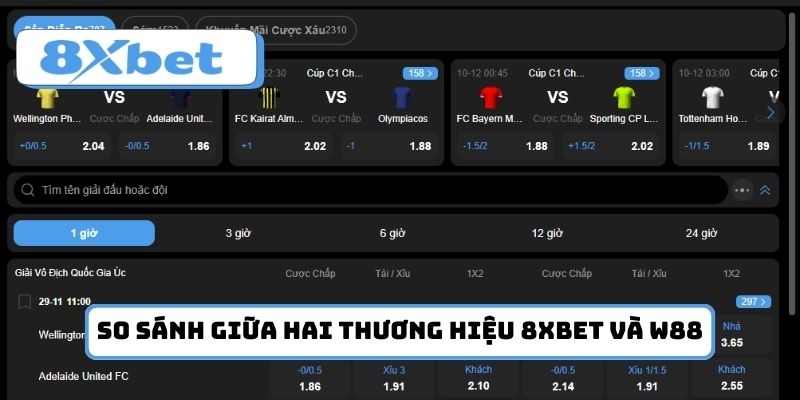 So sánh giữa hai thương hiệu 8xbet và W88